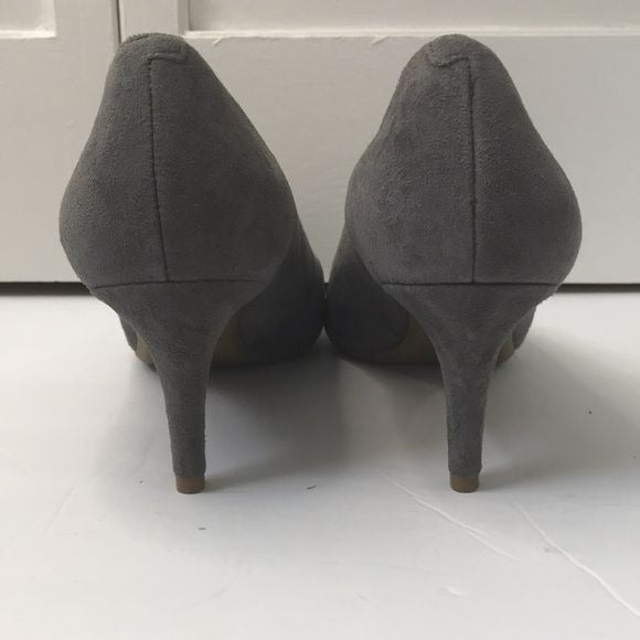 NINE WEST Gray Suede 9 Technology Pointed Toe Heels Size 8.5M