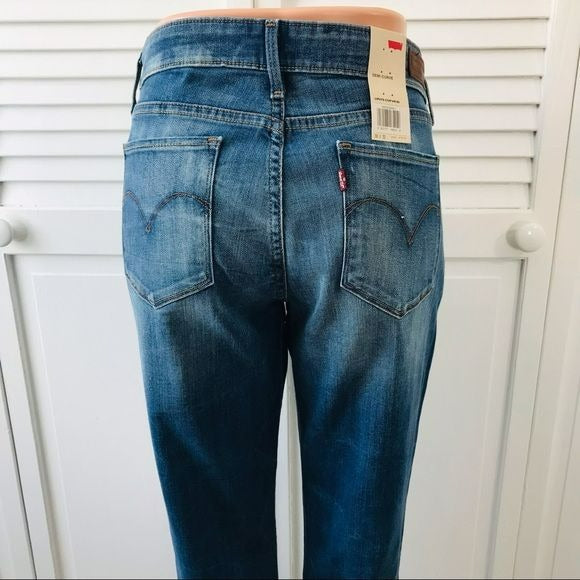 LEVI’S Blue Demi Curve Modern Rise Straight Jeans Size 30