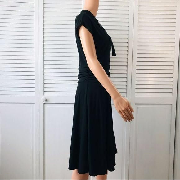 MODCLOTH Black Short Sleeve Dress With Pockets Size L