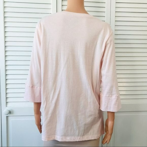LANE BRYANT Pink Cotton 3/4 Sleeve Shirt Size 14/16 (new with tags)