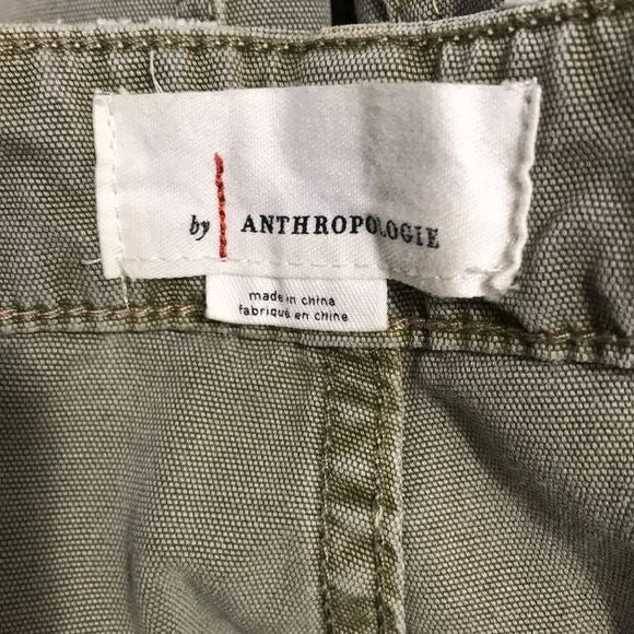 ANTHROPOLOGIE High Rise Green Distressed Jeans Size 25