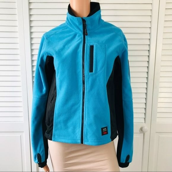 ICEWEAR Blue Black Zip Up Jacket Size M