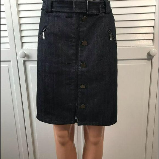 W BY WORTH Cotton Blend Denim Skirt Size 0
