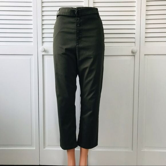 3X1 Green High Waisted Denim Pants Size 27