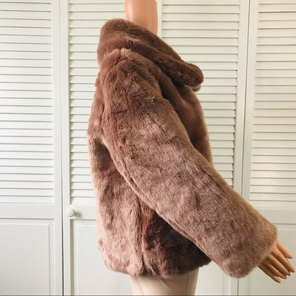 A NEW DAY Pink Faux Fur Jacket Size XL