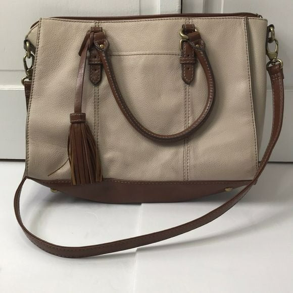 TIGNANELLO Ivory Brown Handbag