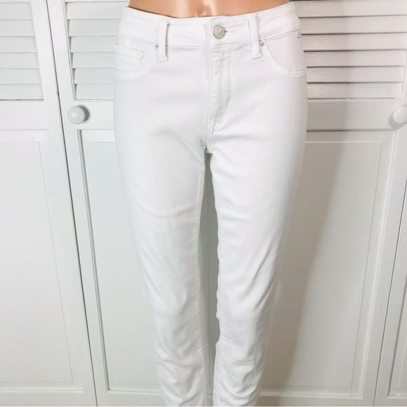 MAVI White Adriana Mid-Rise Super Skinny Ankle Jeans Size 28