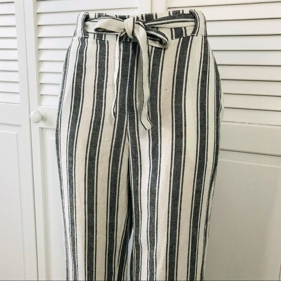 *NEW* SANCTUARY Black Tire Stripe Tunnel Wide Leg Pants Size S