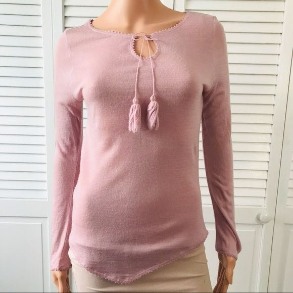 BANANA REPUBLIC Light Pink Long Sleeve Semi Sheer Shirt Size Medium