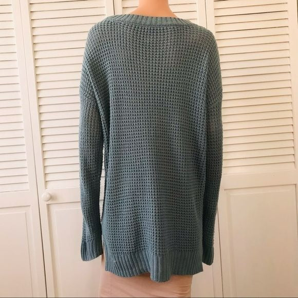 ZENANA PREMIUM Turquoise Knit Sweater Size S