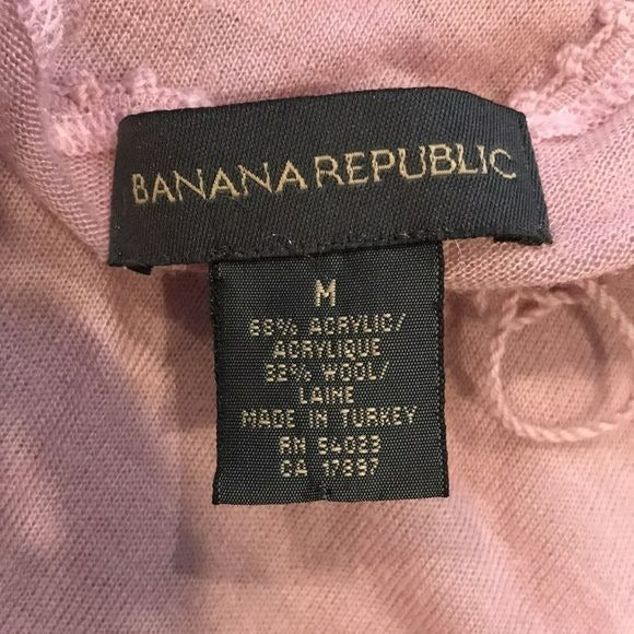 BANANA REPUBLIC Light Pink Long Sleeve Semi Sheer Shirt Size Medium