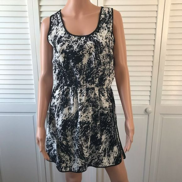 OLIVE + OAK Black White Spatter Sleeveless Dress Size L (new with tags)