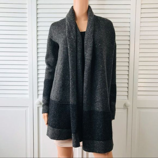 VINCE Dark Gray Open Front Cardigan Sweater Size S