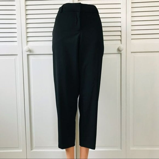 APT. 9 Black Mid Rise Slim Straight Cropped Dress Pants Size 14P (new with tags)