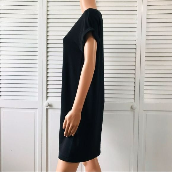 LOU & GREY Black Short Sleeve Sweater Dress Size XS (new with tags)