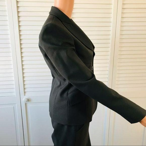 ANNE KLEIN Dark Gray Pant Suit Size 2P