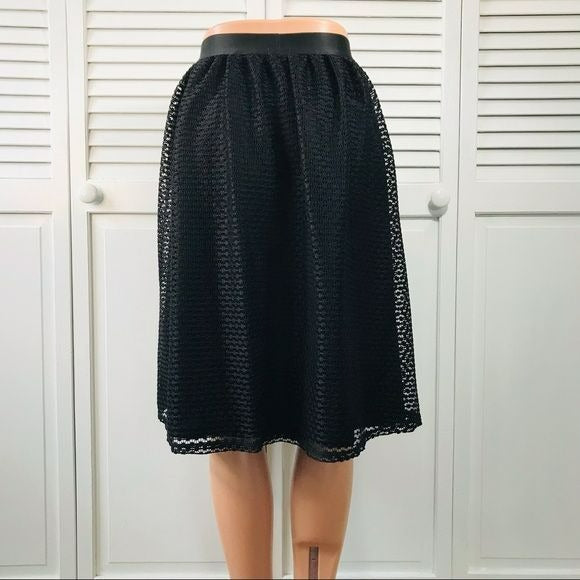 XHILARATION Black Fit & Flare Skirt Size L