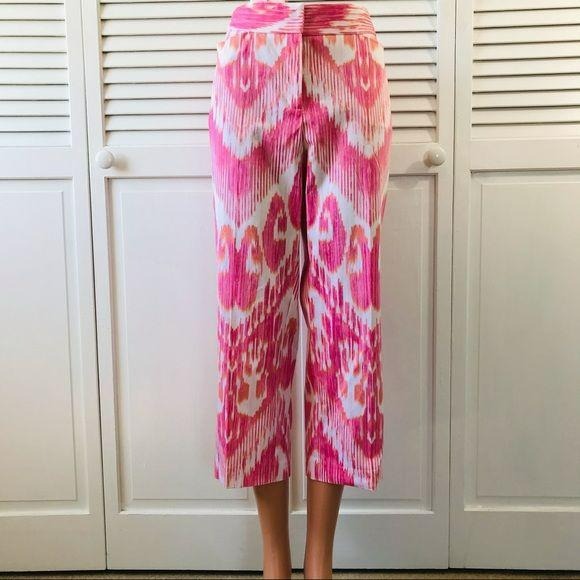 *NEW* CHICO’S Bold Ikat Slim Crop Pant Size M