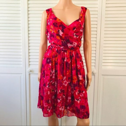 EXPRESS Pink Floral Sleeveless Dress Size 12