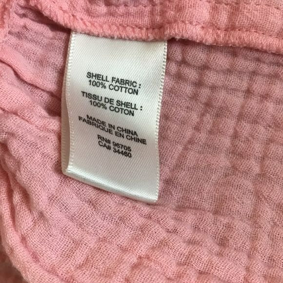 REBECCA TAYLOR Malibu Peach Cotton Gauze Off The Shoulder Dress Size 2