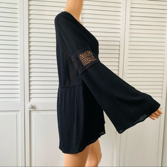 SHOW ME YOUR MUMU Black Sparrow Romper Size M