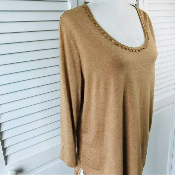 LAND’S END Brown Long Sleeve Top Size L