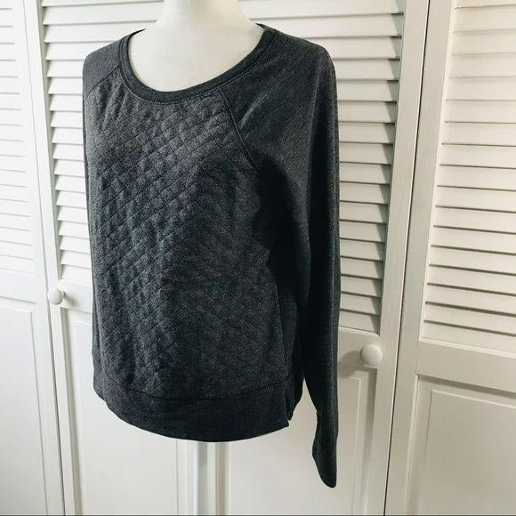 AERIE Gray Scoop Neck Gray Sweater Size Medium