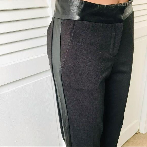 *NEW* LAUNDRY By Shelli Segal Faux Leather Trim Pant Size 2