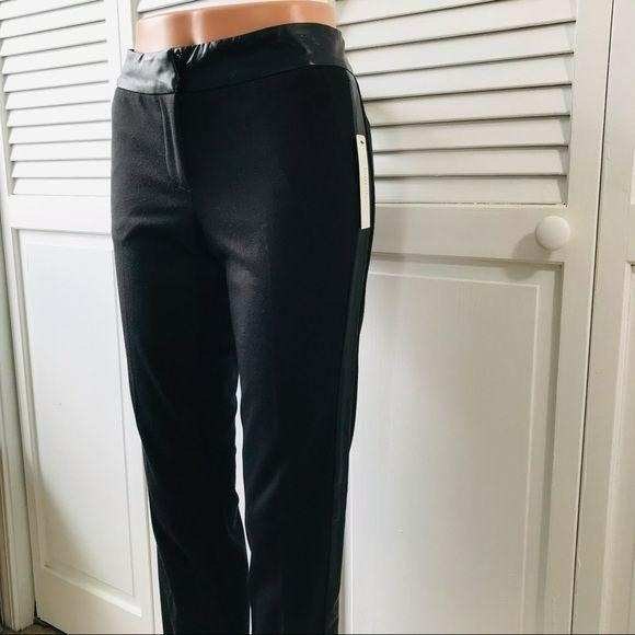 *NEW* LAUNDRY By Shelli Segal Faux Leather Trim Pant Size 2