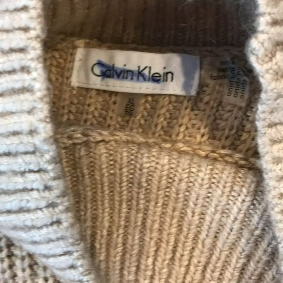 CALVIN KLEIN Tan Brown Sweater Size XL