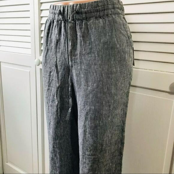 *NEW* CHARTER CLUB Linen Drawstring-Waist Petite Pants Size S