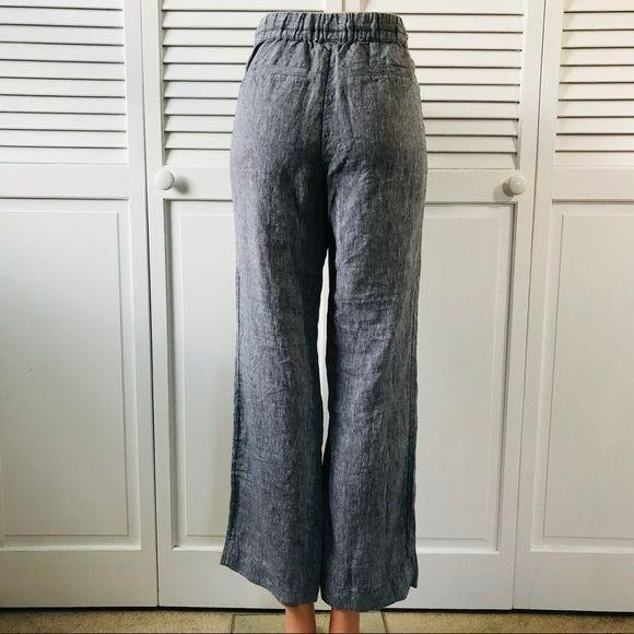 *NEW* CHARTER CLUB Linen Drawstring-Waist Petite Pants Size S