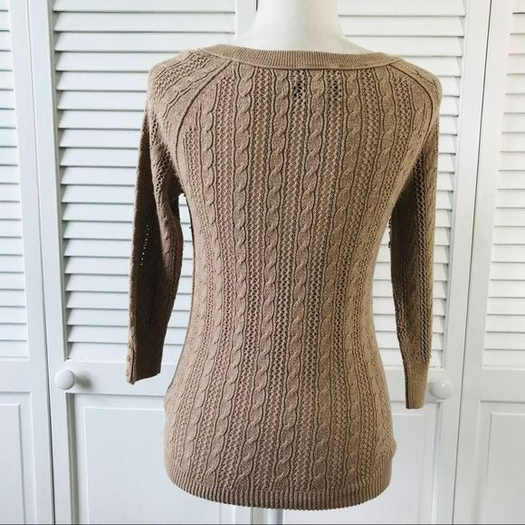 AMERICAN EAGLE Brown 3/4 Sleeve Sweater Size M