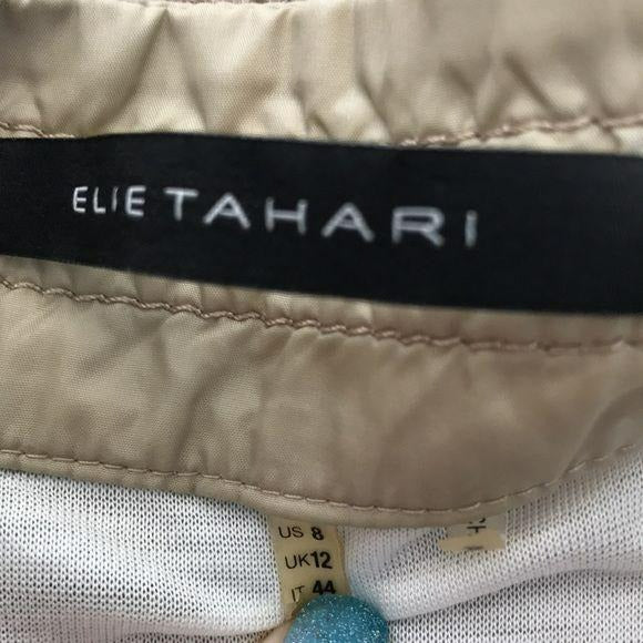 ELIE TAHARI Beige Windbreaker Jacket Size 8