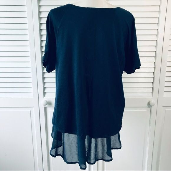 ANTHROPOLOGIE ERI + ALI Blue Shirt Size S