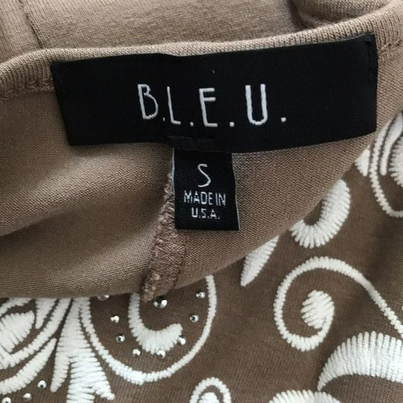B.L.E.U Brown Short Sleeve Shirt Size S