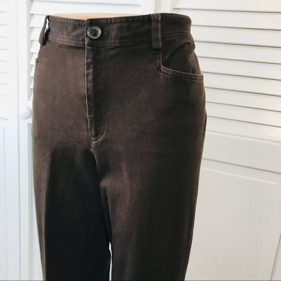 AMERICAN LIVING Brown Cotton Blend Pants Size 14