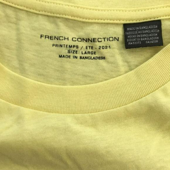 *NEW* FRENCH CONNECTION Yellow Short Sleeve Tee
