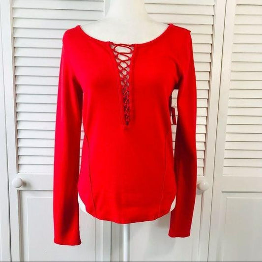 *NEW* WE THE FREE Red Long Sleeve Top
