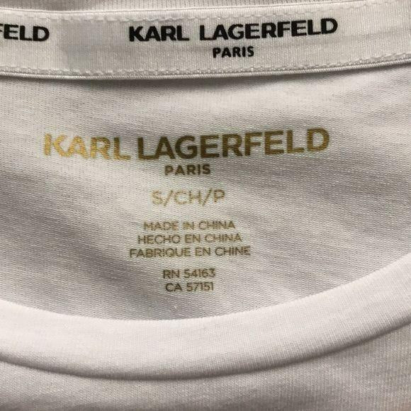 *NEW* KARL LAGERFELD White Short Sleeve Tee