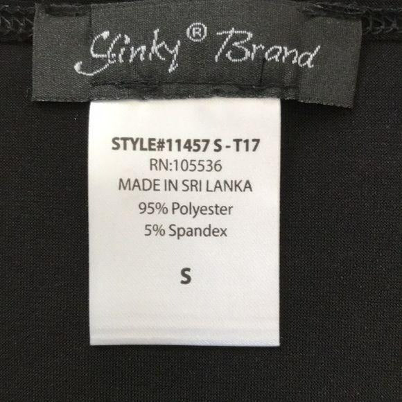 SLINKY BRAND Black Sleeveless Shirt Size S