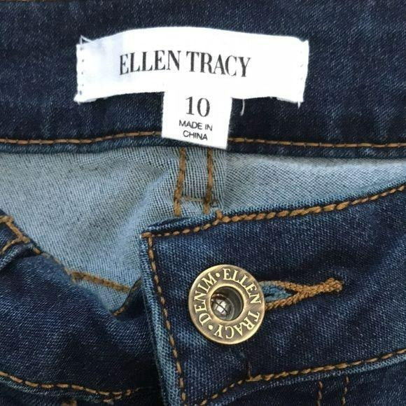 *NEW* ELLEN TRACY Dark Blue Blair Wash Jeans Size 10