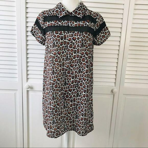 *NEW* YOU Cheetah Print Mini Polyester Dress Size S