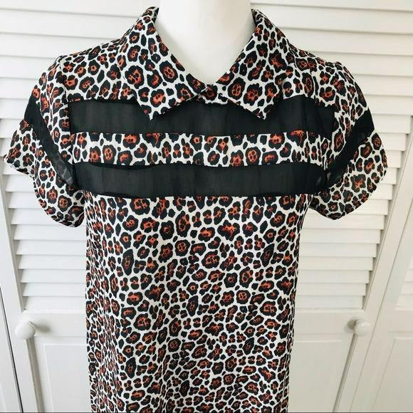 *NEW* YOU Cheetah Print Mini Polyester Dress Size S