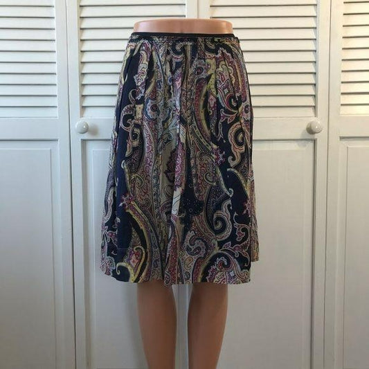 ELIE TAHARI Paisley Stitched Skirt Size 6