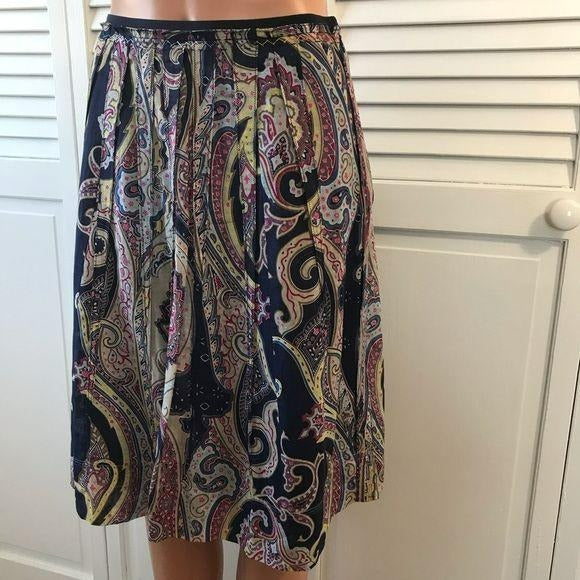 ELIE TAHARI Paisley Stitched Skirt Size 6