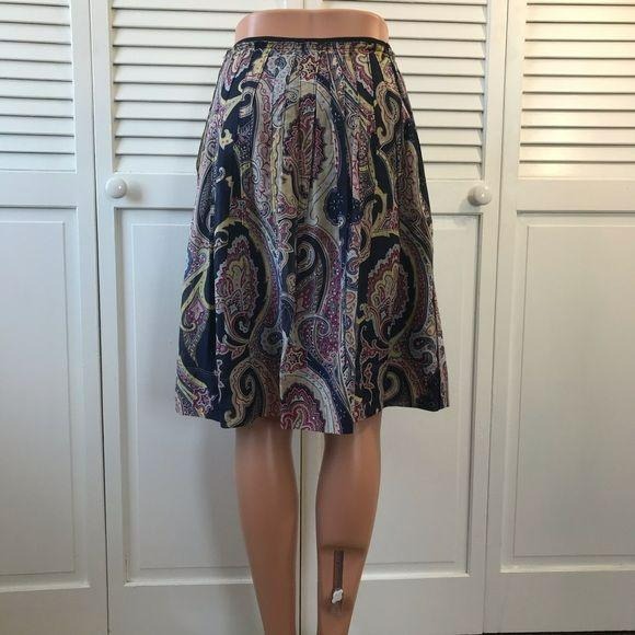 ELIE TAHARI Paisley Stitched Skirt Size 6