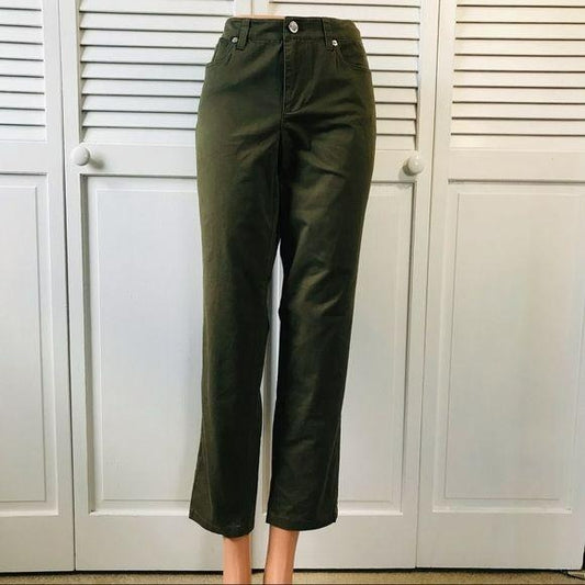 BROOKS BROTHERS Green Natalie Fit Pant Size 12P *NEW*