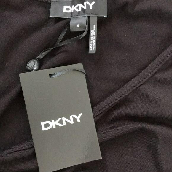 *NEW* DKNY Black White Short Sleeve Dress Size S