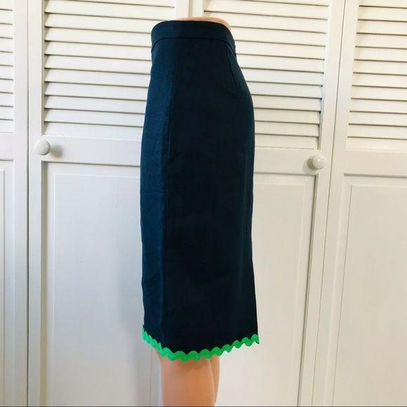 *NEW* J. CREW Blue Linen Pencil Skirt Size 00